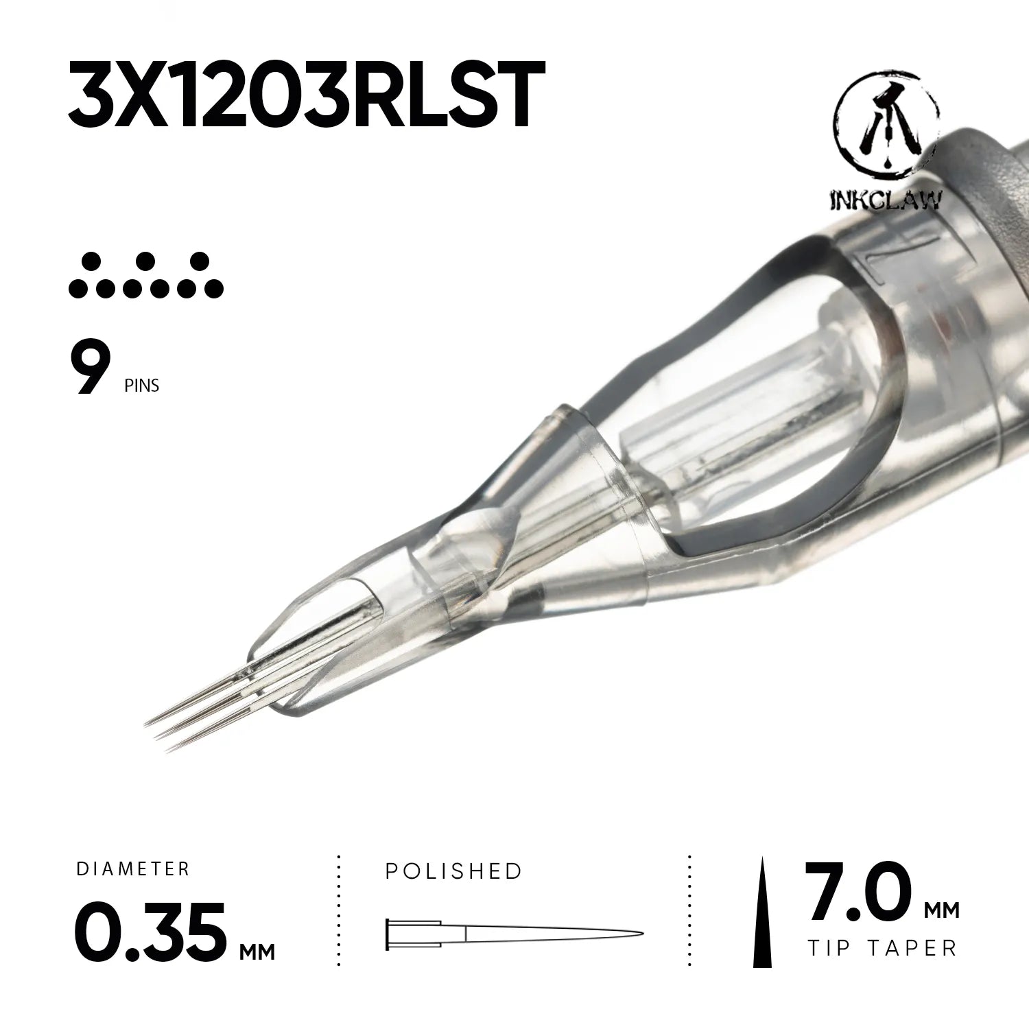 Inkclaw Super Tight 3x3RL Magnum Cartridges