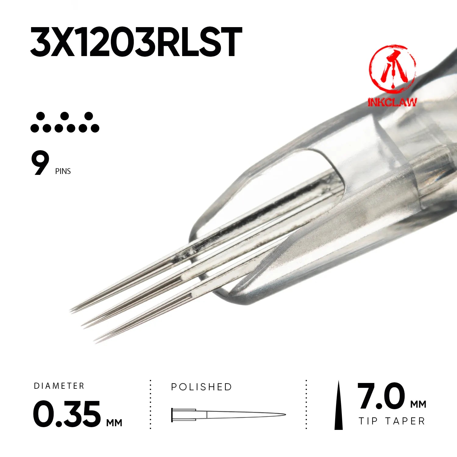 Inkclaw Super Tight 3x3RL Magnum Cartridges