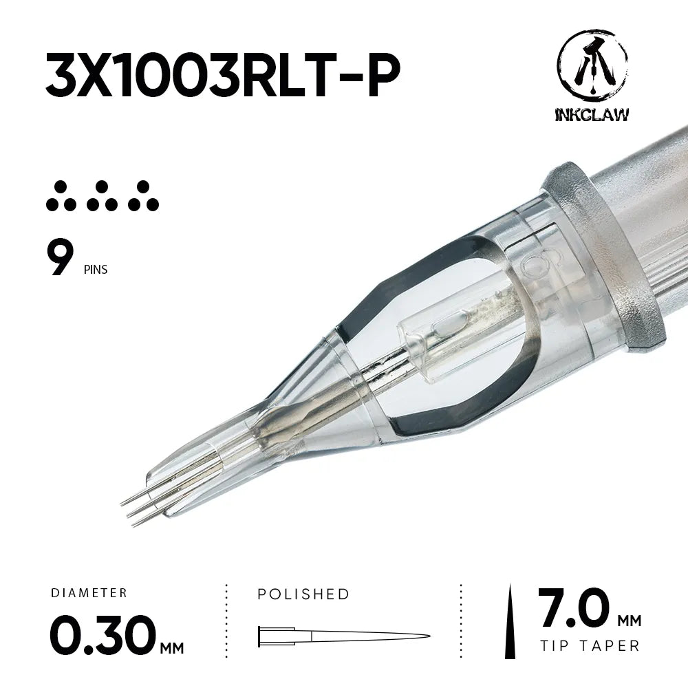 Inkclaw 3x3RL Magnum Tattoo Cartridges