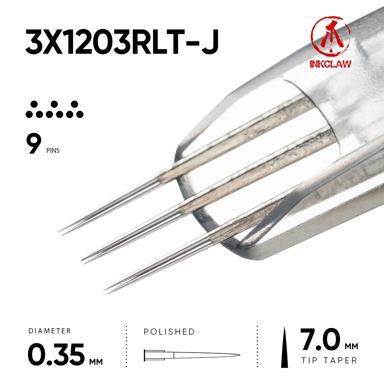 Inkclaw Tight 3x3RL Magnum Cartridges - Double Spacing