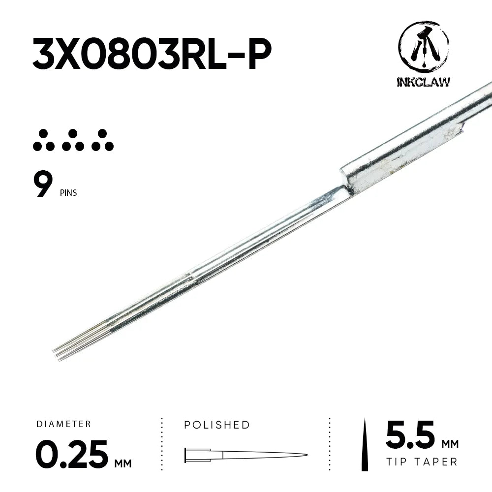 Inkclaw 3x3 Special Disposable Traditional Tattoo Bar needles