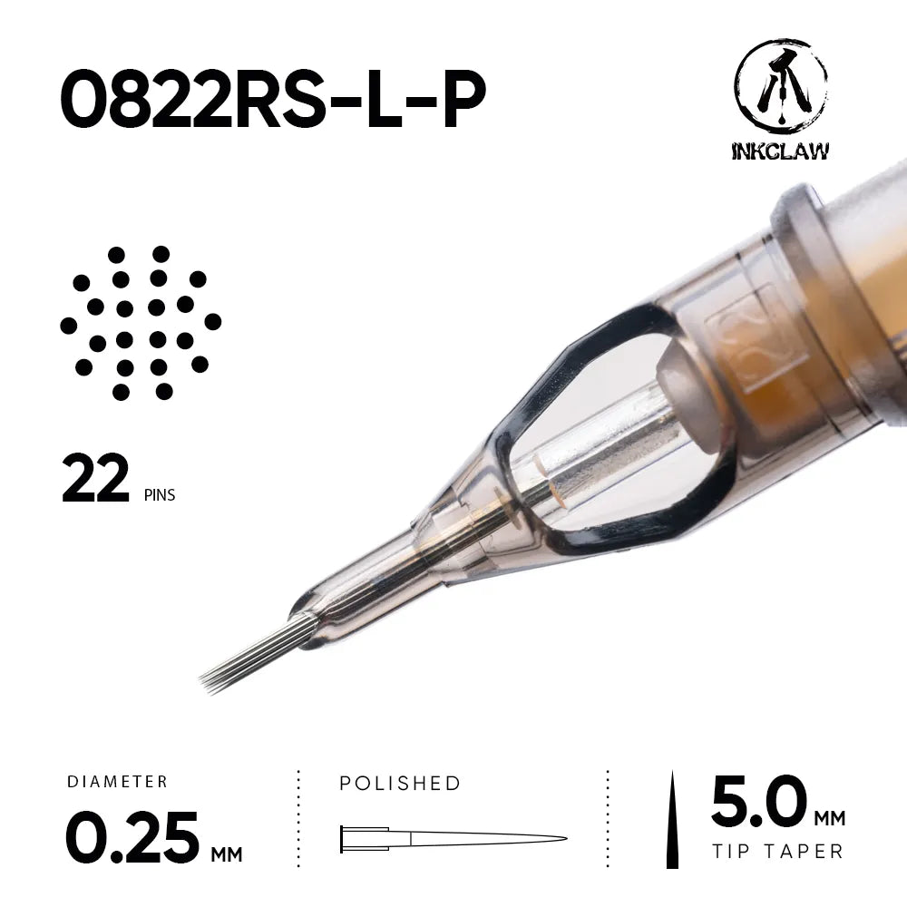 Inkclaw 22RS Round Shader Tattoo Cartridges