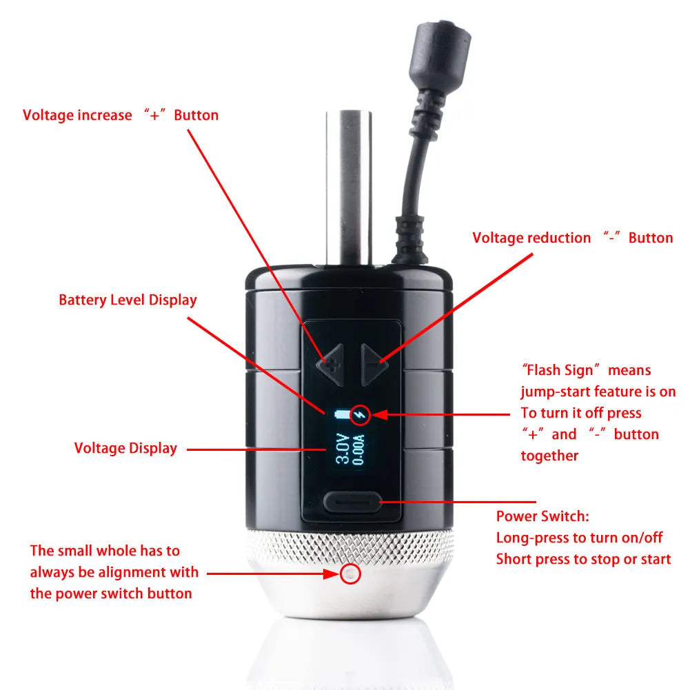 Inkclaw Phoenix 2.0 Tattoo Battery Grip for Cartridges Version