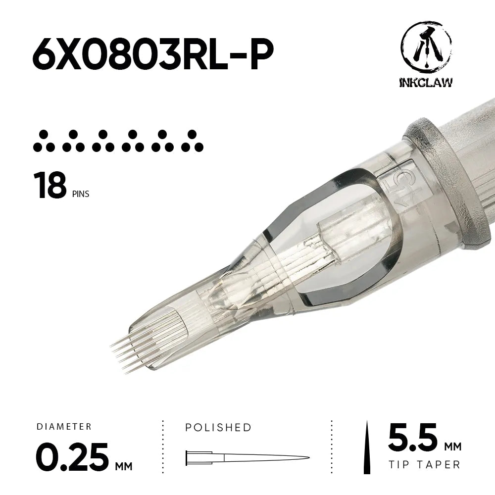 Inkclaw 6x3RL Magnum Tattoo Cartridges