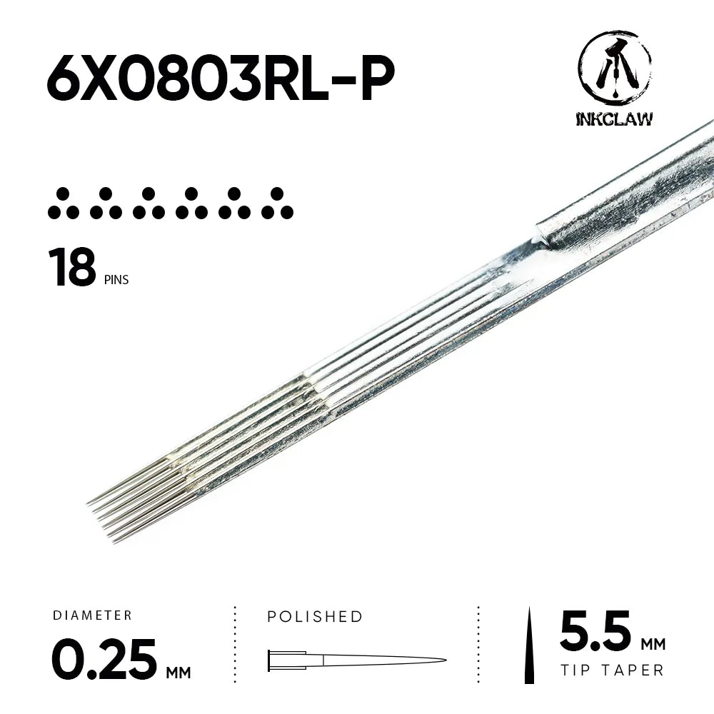 Inkclaw 6x3 Special Disposable Traditional Tattoo Bar needles
