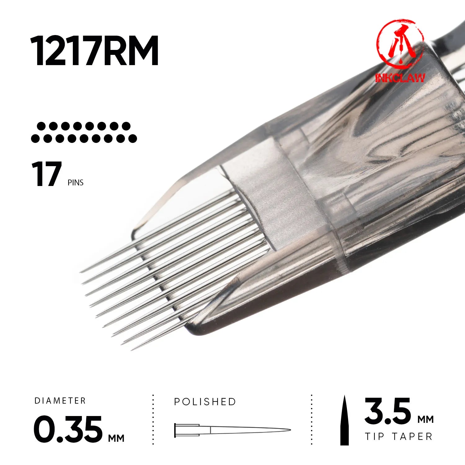 Inkclaw 17 Round Magnum Tattoo Cartridges