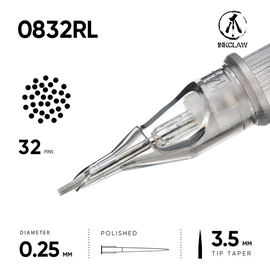 Inkclaw 32 Round Liner Tattoo Cartridges