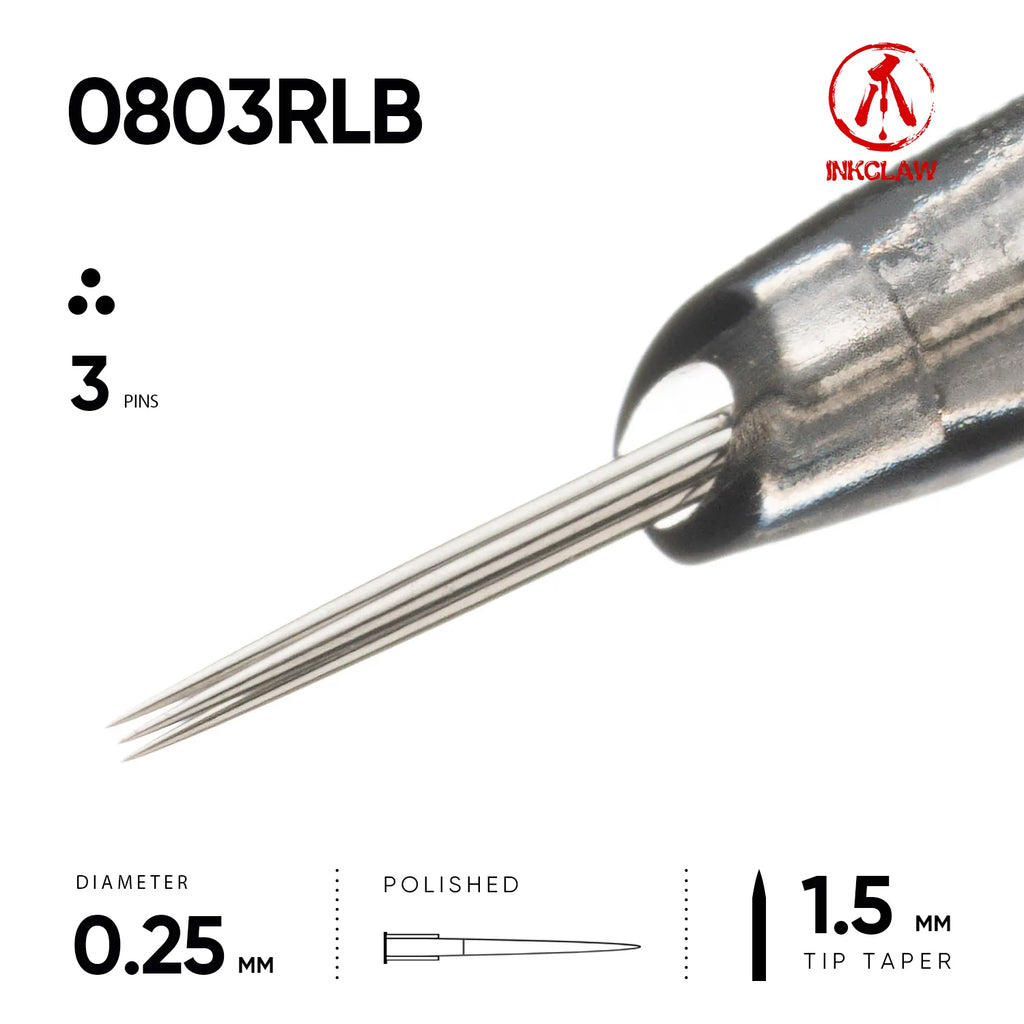 Inkclaw Bold 3 Round Liner Tattoo Cartridges