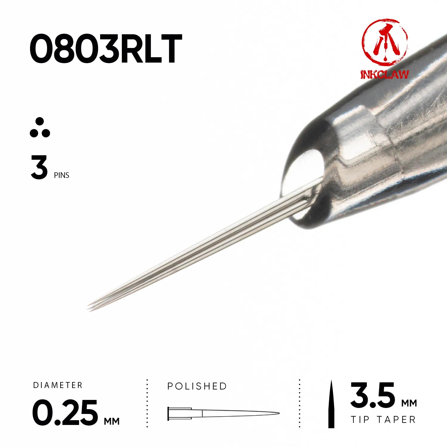 Inkclaw Tight 3 Round Liner Tattoo Cartridges