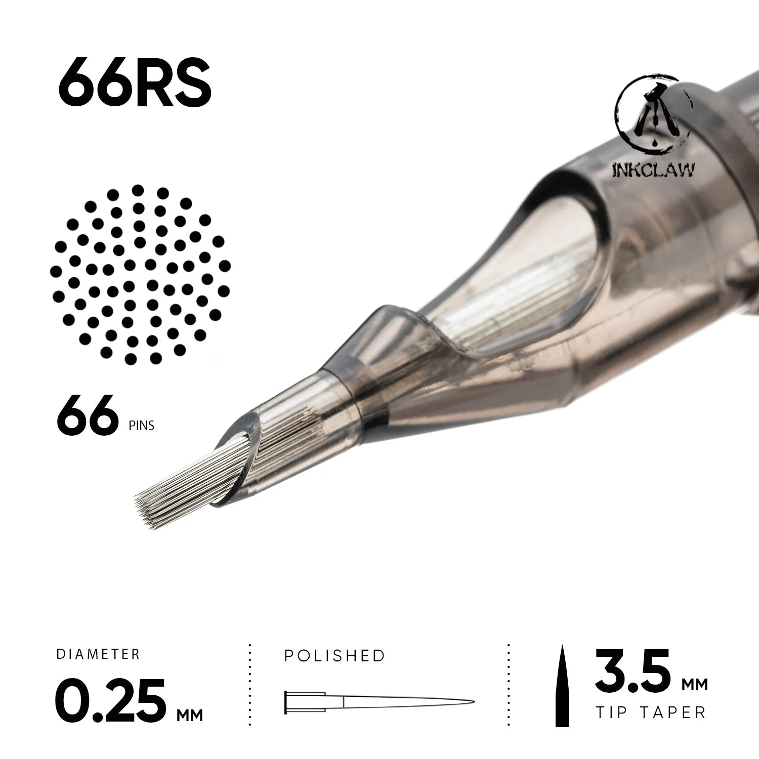 Inkclaw 66RS Round Shader Tattoo Cartridge