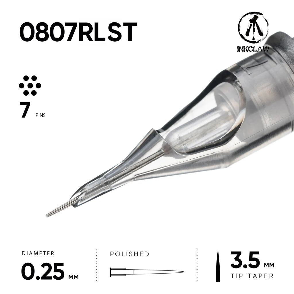Inkclaw Super Tight 7 Round Liner Tattoo Cartridges