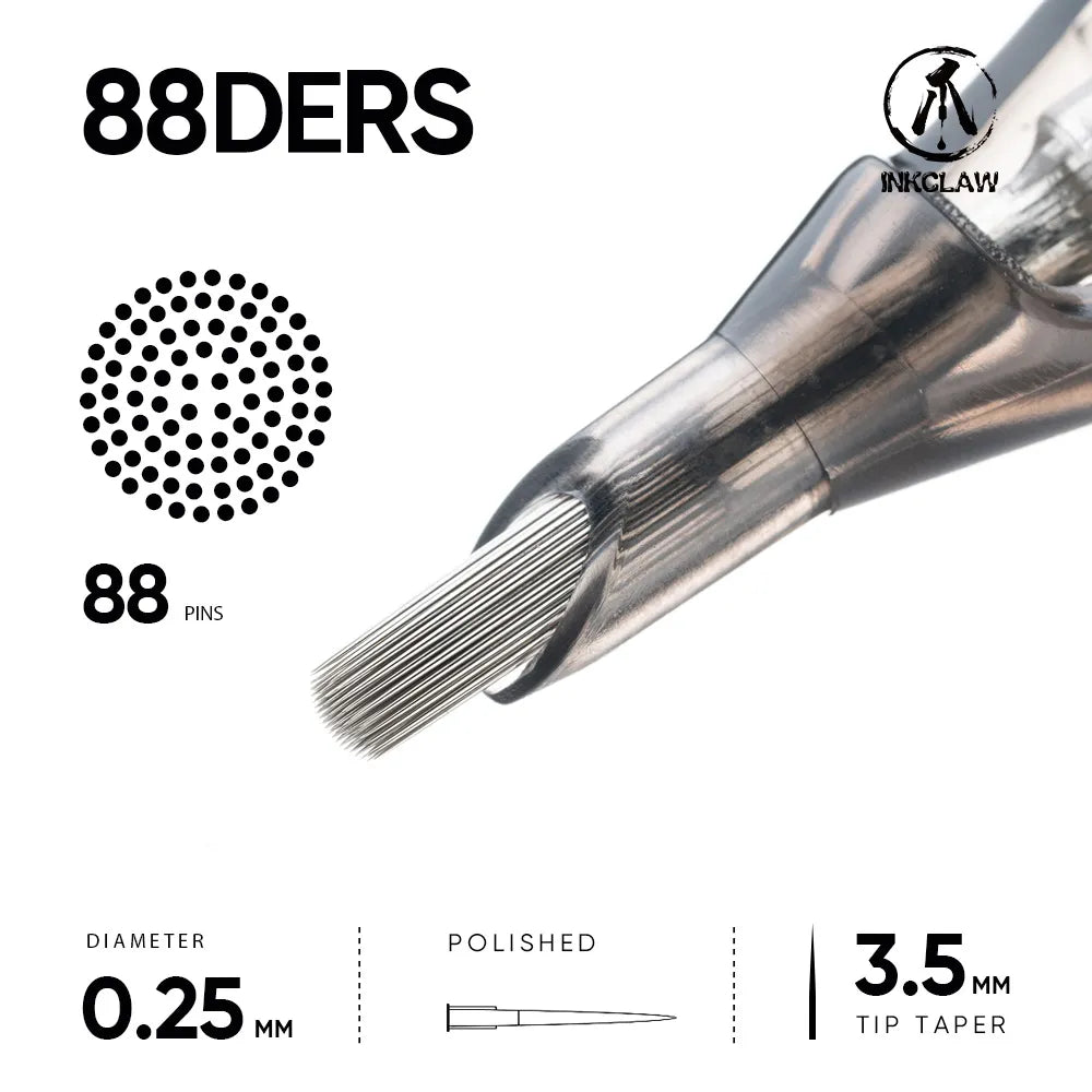 Inkclaw 88 Domed Edge Round Shader Tattoo Cartridges