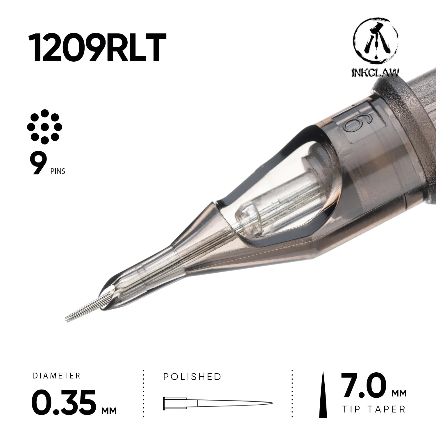 Inkclaw Tight 9 Round Liner Tattoo Cartridges