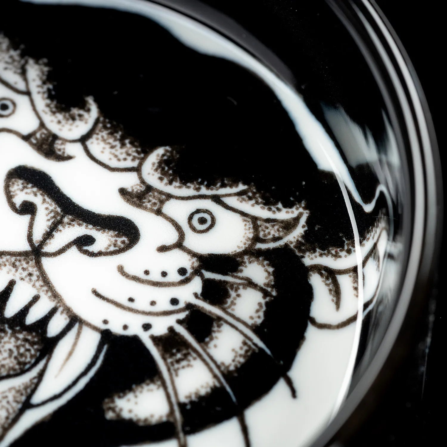 Black Panther Porcelain Ashtray