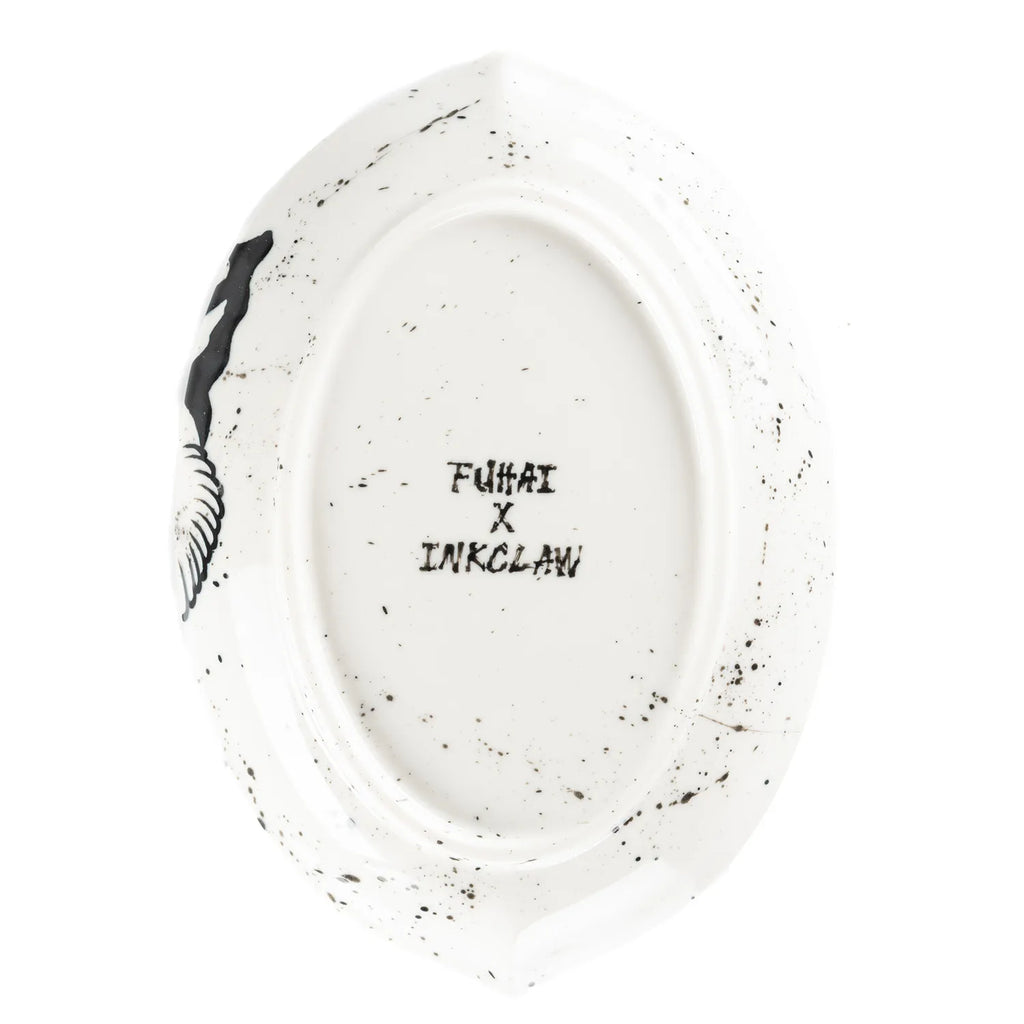 Chinese Tiger Porcelain Jewelry Tray - Black
