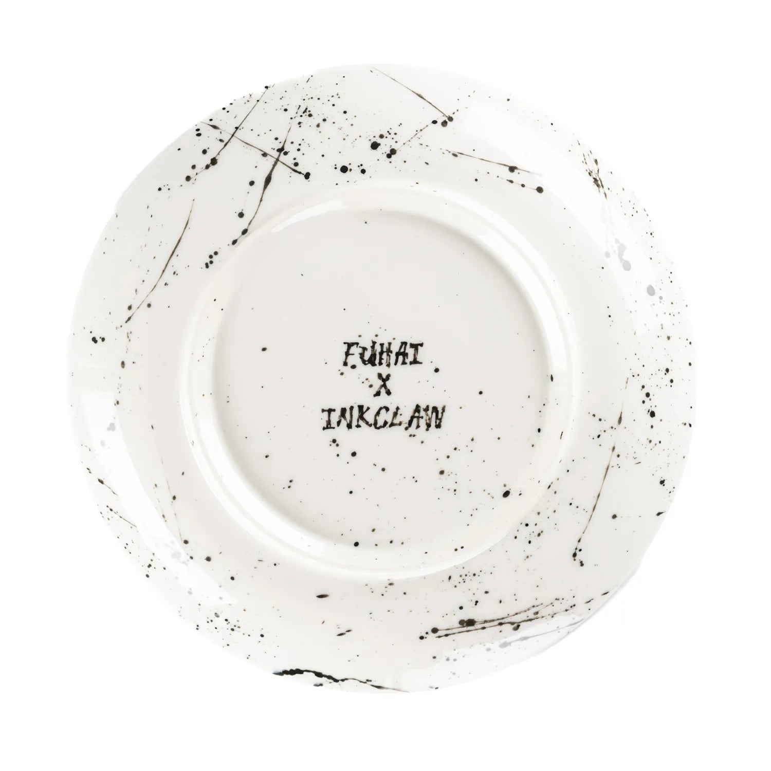 Chinese Tiger Porcelain Round Plate - Black