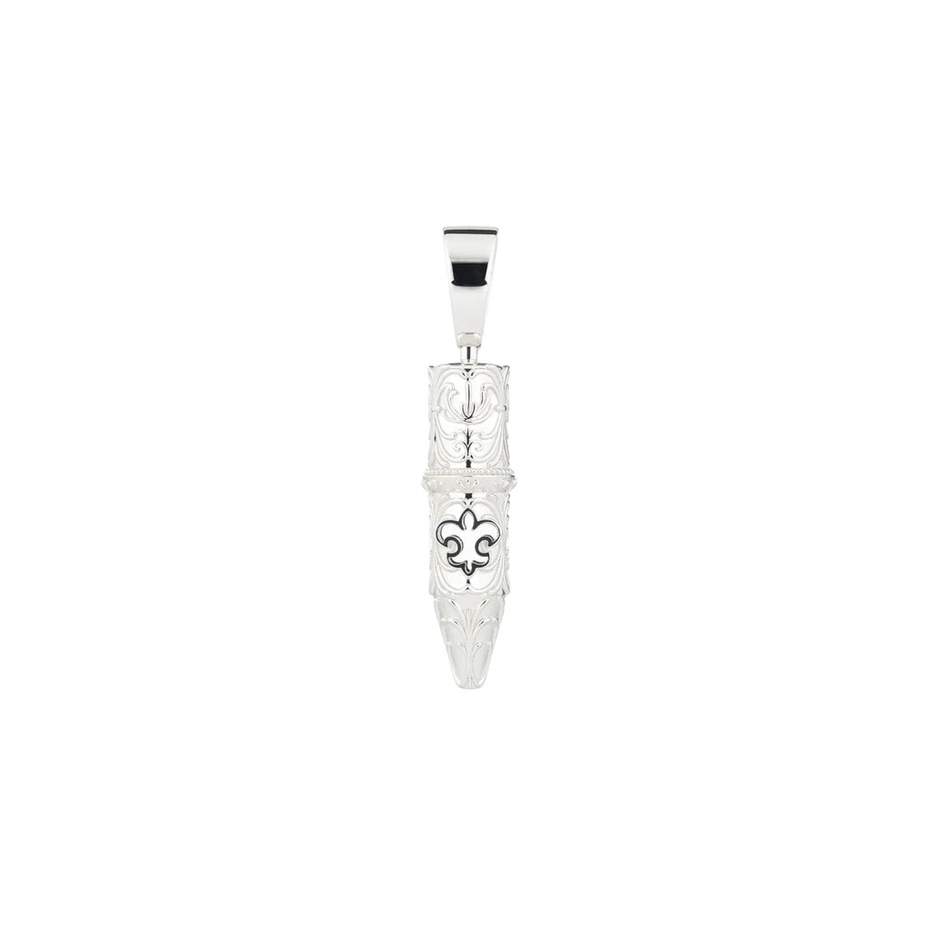 Tiny Tang-Flower Pattern Round Liner Tattoo Pendant