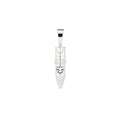 Tiny Tang-Flower Pattern Round Liner Tattoo Pendant - Silver