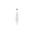 Tiny Heart Pattern Round Liner Tattoo Pendant - Silver