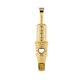 Heart Pattern Round Magnum Tattoo Pendant