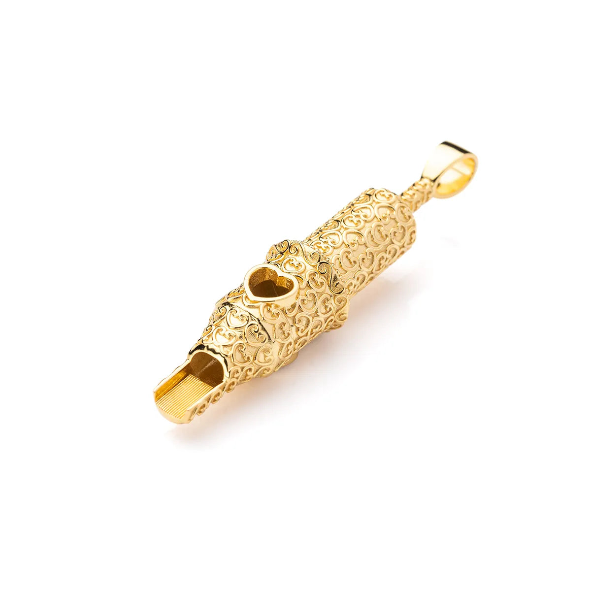 Heart Pattern Round Magnum Tattoo Pendant