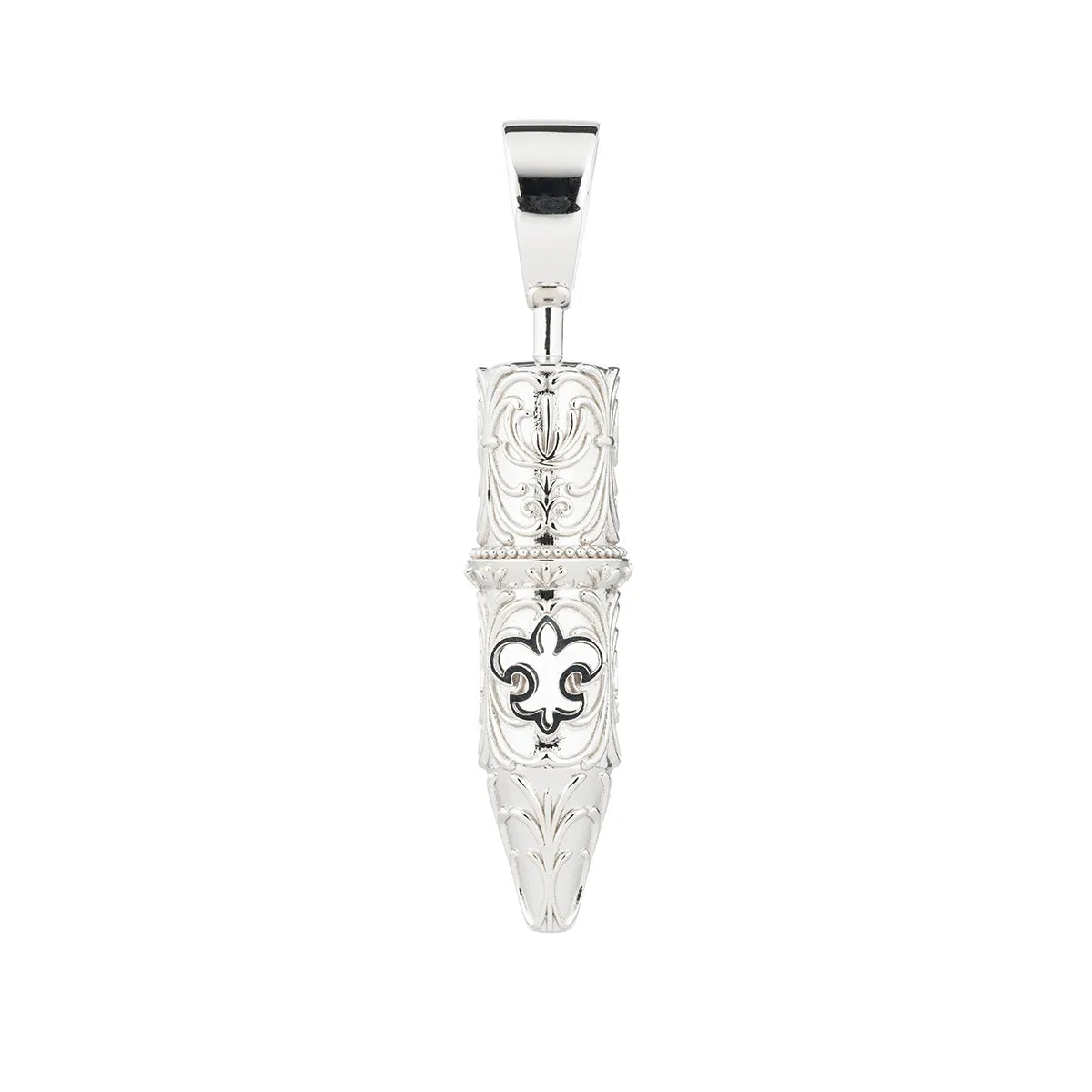 Tang-Flower Pattern Round Liner Tattoo Pendant