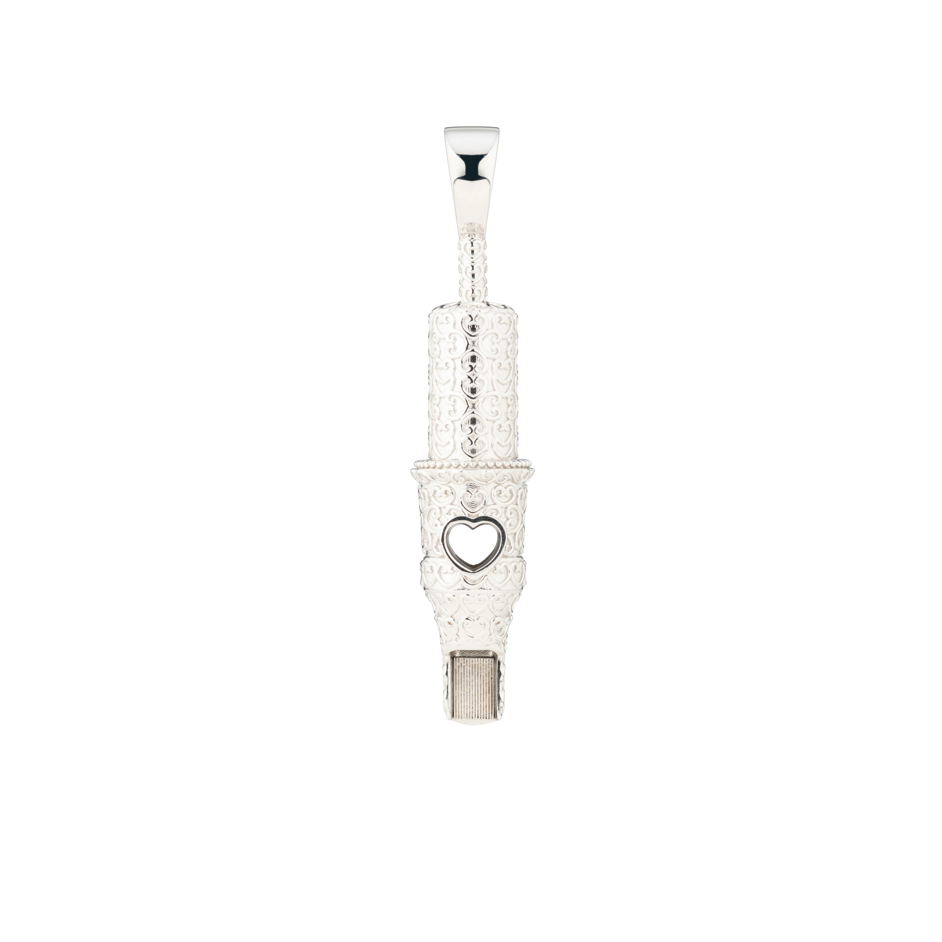 Heart Pattern Round Magnum Tattoo Pendant