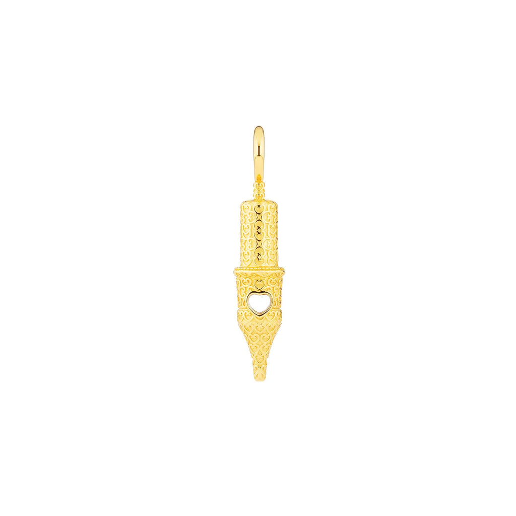 Tiny Heart Pattern Round Liner Tattoo Pendant