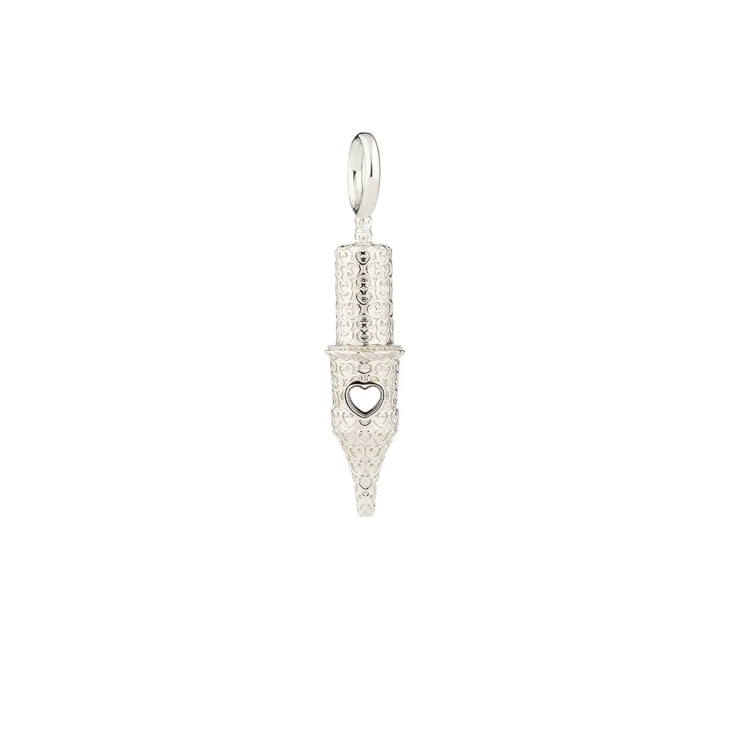 Tiny Heart Pattern Round Liner Tattoo Pendant