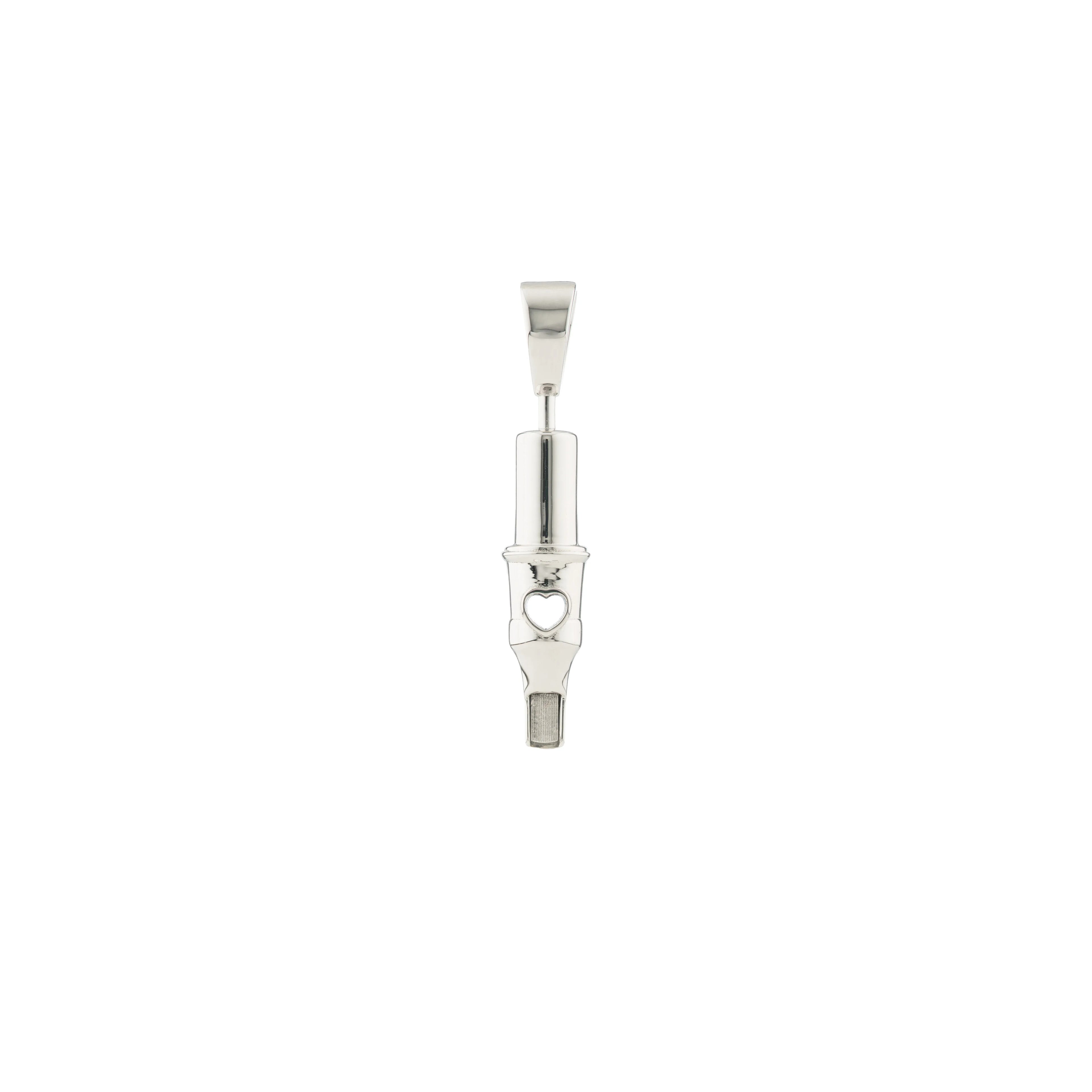 Tiny Love Round Magnum Tattoo Pendant- Silver