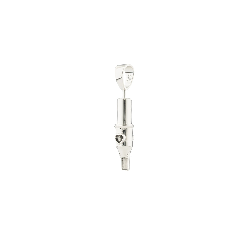 Tiny Love Round Magnum Tattoo Pendant- Silver