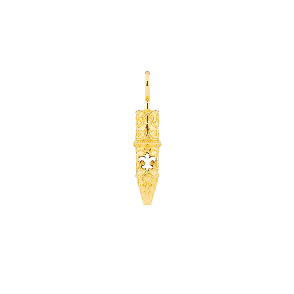 Tiny Tang-Flower Pattern Round Liner Tattoo Pendant