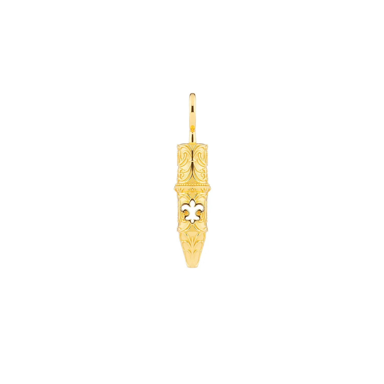 Tiny Tang-Flower Pattern Round Liner Tattoo Pendant