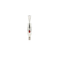 Tiny Wings Birthstone Tattoo Pendant Magnum - Teardrop Gem Silver