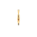 Tiny Wings Birthstone Tattoo Pendant Magnum - Round Gem Gold Plated
