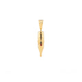 Tiny Wings Birthstone Tattoo Pendant Round Liner - Round Gem Gold Plated