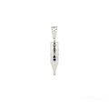 Tiny Wings Birthstone Tattoo Pendant Round Liner - Round Gem Silver